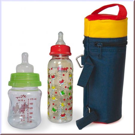 reer Isoliertasche f&uuml;r Babyflaschen - rot/gelb/marine